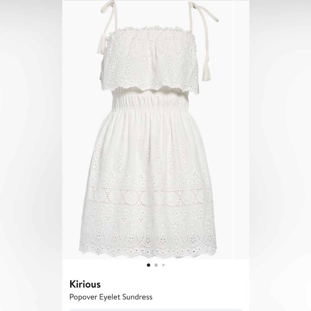 Kirious White Eyelet Off-Shoulder Dress